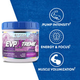 Evogen EVP Xtreme NO | Arginine Nitrate, Beta-Alanine, Citrulline Pre-Workout, Nitric Oxide, Muscle Pump | 40 Servings (Grape Cotton Candy)