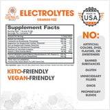 Genius Electrolytes Powder Drink Mix, Orange Fizz, 30 Servings - Natural Hydration Booster & Endurance Supplement with Potassium, Magnesium & Zinc - Sugar Free & No Artificial Sweeteners or Dyes