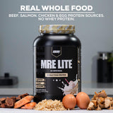 REDCON1 MRE Lite Whole Food Protein Powder, Snickerdoodle - Low Carb & Whey Free Meal Replacement with Animal Protein Blends - Easy to Digest Supplement Made with MCT Oils (30 Servings)