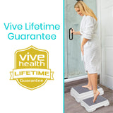 Vive Bath Shower Step Stool (4.5") - Slip Resistant, Stackable, Indoor/Outdoor - Safety Stepping Stool Bathroom Aid for Handicap, Elderly, Seniors, Bathtub, High Beds, Kitchens - Nonslip