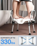 Sangohe Shower Chair - Shower Chair for Inside Shower - U-Shape Seat Heavy Duty Shower Chair - Shower Chair with Arms for Handicap - Wide Shower Seats for Elderly - Shower Chair for Bathtub, 796E