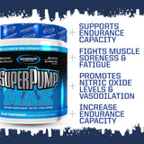 Gaspari Nutrition SuperPump MAX, The Ultimate Pre Workout Powder, Sustained Energy Preworkout, Nitric Oxide Booster, Muscle Growth, Recovery & Replenishes Electrolytes (40 Serving, Blue Raspberry Ice)