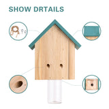 GRTRE 2 Pack Wood Carpenter Bee Trap for Outside - Wood Boring Bee Trap - Best Bee Trap - Nature Cabin Style Carpenter Bee Traps Outdoor Hanging