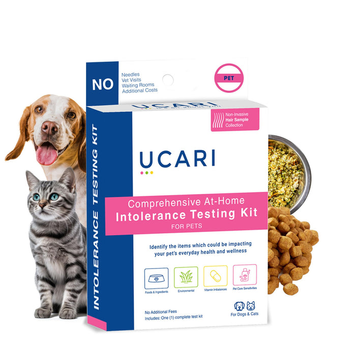 UCARI Pet Sensitivity & Intolerance Test Kit for Dogs & Cats: 1000+ Environmental & Pet Food Intolerance Screening | Noninvasive Home Testing | 48hr Results