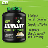 MusclePharm Combat Protein Powder, Banana Cream - 4 lb - Gluten Free - 52 Servings