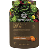 PlantFusion Complete Meal Replacement Shake - Plant Based Protein Powder with Superfoods, Greens & Probiotics - Vegan, Gluten Free, Soy Free, Non-Dairy, No Sugar, Non-GMO - Chocolate Caramel 2 lb