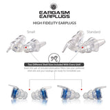 Eargasm High Fidelity Earplugs for Concerts Musicians Motorcycles Noise Sensitivity Conditions and More (Premium Gift Box Packaging) (Blue)