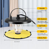 2 Pcs Sticky Flea Traps for Inside Your Home with 10 Sticky Discs & 4 Bulbs & 2 Charge Cables, 360° Flea Lights for Indoor, Non Toxic Pest Control Bed Bug Trap for Gnat Flea Cockroach, Black