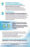 AZO Complete Feminine Balance Daily Probiotics for Women, Clinically Proven to Help Protect Vaginal Health, balance pH and yeast, Non-GMO, 30 Count