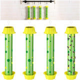 Qualirey 4 Pcs Sticky Fly Trap Fly Stick with Hanging Hook Adhesive Mosquito Catcher for Indoor Outdoor Trap Houseflies and Flying Insects Bee Wasp Moth Fly, 10.2 x 2.5 Inch