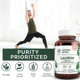 Natural Nutra Soy Lecithin Dietary Supplement, Support Brain Functioning, Liver Performance and Reproductive Health, Boost Brain Functioning, Gluten-Free, Non GMO, 100 Softgels