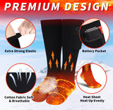 Heated Socks for Men Women, 4000mAh Rechargeable Heated Socks with 3 Heat Settings, Electric Heated Socks Foot Warmer Socks for Camping, Skiing, Hiking, Hunting, Winter Outdoor Sports,Black,X-Large