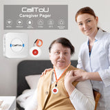 CallToU Wireless Caregiver Pager Smart Monitoring System Alert Buttons Hand Call Bell for Elderly Seniors Patients Nurse Disabled