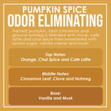 Pumpkin Spice Two Pack Odor Eliminating Highly Fragranced Candle - Eliminates 95% of Pet, Smoke, Food, and Other Smells Quickly - Up to 80 Hour Burn time - 12 Ounce Premium Soy Blend