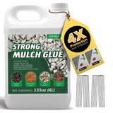 1 Gallon Quick Dry Mulch Gravel Binder Glue, Clear Mulch Glue, Strong Mulch Glue, Mulch Lock and Pea Gravel Stabilizer, Non-Toxic Mulch Glue, Mulch Rock Glue for Landscaping Pea Gravel & Bark