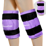 RelaxCoo XXL Knee Ice Pack Wrap Around Entire Knee After Surgery, Reusable Gel Ice Pack for Knee Injuries, Large Ice Pack for Pain Relief, Swelling, Knee Surgery, Sports Injuries, 1 Pack Purple