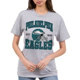 Junk Food Clothing x NFL - Philadelphia Eagles - Team Helmet - Unisex Adult Short Sleeve Fan T-Shirt for Men and Women - Size 3X-Large