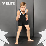 Elite Sports Kids Wrestling Youth Singlet, Standard Boys Wrestling Singlets (Black, Large)