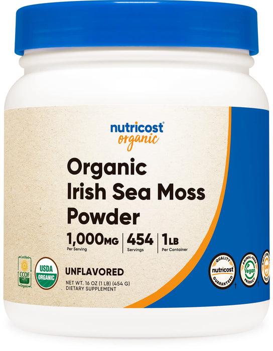 Nutricost Organic Irish Moss Powder (1 LB) - Gluten Free, Non-GMO, Vegetarian Friendly