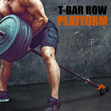 Yes4All 360° Swivel T-Bar Row Platform - Landmine Handle Attachment, Fits 1” Standard Bar and 2” Olympic Bar - Orange