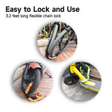 NDakter Bike Chain Lock, 5-Digit Combination Anti-Theft Bicycle Lock, 3.2 feet Long Security Resettable Bike Locks Heavy Duty for Bike, Motorcycle, Bicycle, Door, Gate, Fence, Grill, Gray