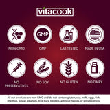 Vitacook Iron Supplement for Women and Men, High Potency Iron with Vitamin C, Blood, Energy, Muscle & Immune System Support, Vegan, 60 Count