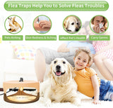 Protecker Flea Traps for Inside Your Home,2023 New Flea Light Trap Indoor,Flea with Refills and Sticky Pads,Flea Killer House,Sticky Flea Trap,Safe Kids,Friendly to Pets(2 Pack)