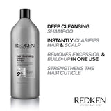 Redken Detox Shampoo, Clarifies and Removes Buildup and Polution, Reduces Excess Oil, Strengthens Hair Cuticle, pH Balanced Formula, For All Hair Types, Hair Cleansing Cream, 33.8 fl.oz./1000ml