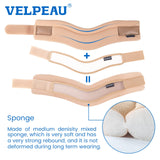 Velpeau Neck Brace -Foam Cervical Collar - Soft Neck Support Relieves Pain & Pressure in Spine - Wraps Aligns Stabilizes Vertebrae - Can Be Used During Sleep (Dual-use, Brown, Medium, 3″)