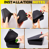 12 Pcs Mice Station with Keys Mouse Bait Stations Waterproof Mice Stations Outdoor Mice Traps Bait Boxes for Mice Indoor Outdoor, Bait Not Included, Suitable for Small Mice (Black)