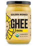 Golden Monkey Grass Fed Ghee Clarified Butter for Energy, Gut, and Immune Health Support – Organic Ghee Butter for Spread, Cooking, Baking, and Sauteing (8oz)