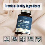 Probiotics 60 Billion CFU 19 Strains with Organic Prebiotic for Men & Women, Shelf Stable Delayed Release, No Need for Refrigeration, Digestive & Immune Health, Non-GMO, Vegan, No Soy Dairy, 60 Caps