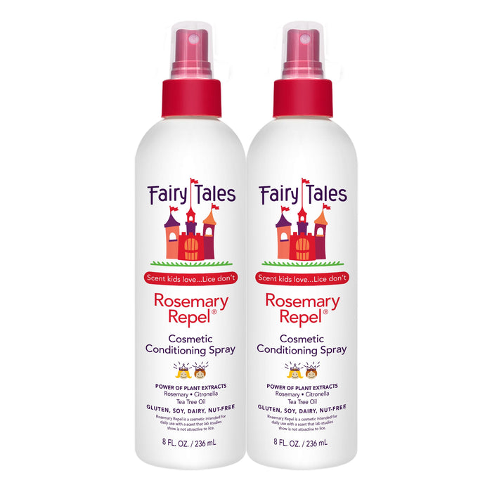 Fairy Tales Rosemary Repel Daily Kids Conditioning Spray – Kids Like the Smell, Lice Do Not, 8 fl oz. (Pack of 2)