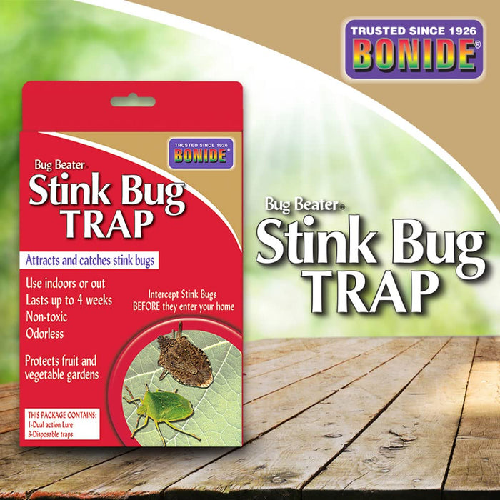 Bonide Bug Beater Stink Bug Trap, Attracts and Catches Stink Bugs Indoors and Outdoors, Long Lasting and Odorless Protection