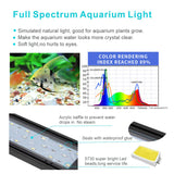 hygger 9W Full Spectrum Aquarium Light with Aluminum Alloy Shell Extendable Brackets, White Blue Red LEDs, External Controller, for Freshwater Fish Tank (12-18 inch)