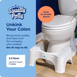 Squatty Potty Original Toilet Stool 2.0 Base 7", White, 1 Count