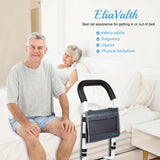 EliaValth Bed Rails for Elderly Adults Safety, Bed Rail with Storage Pocket, Bed Cane, Bed Rail for Elderly with Adjustable Height & Length Fit Bed Rails for Queen Bed, King Full Twin Size Bed