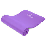 ProsourceFit Extra Thick Yoga and Pilates Mat ½” (13mm) or 1" (25mm), 71-inch Long High Density Exercise Mat with Comfort Foam and Carrying Strap, Grey