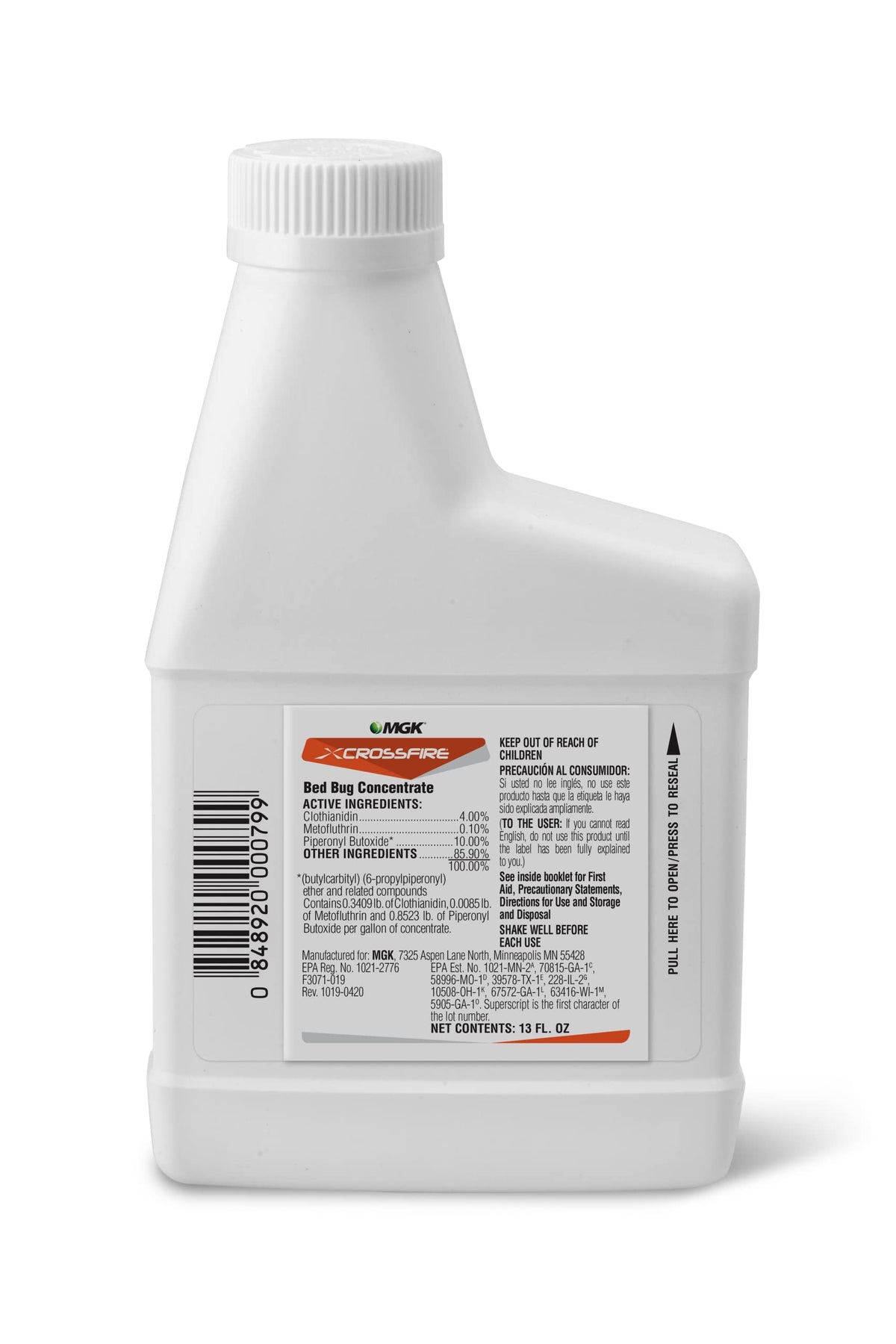 MGK 1852 Crossfire Concentrate 13oz Insecticide, for Bed Bugs, 13 oz,