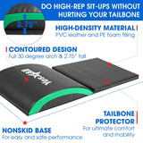 Yes4All Ab Mat Tailbone For Sit Up 15" | Foldable Double Thick Situps Pad I Workout Mat for Abdominal Exercises, Crunches, Push-Ups, Core Training, Lower Back Support, Stretches Ab Muscles - Green