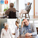 SINGCALL Tuya WiFi Smart SOS Emergency Button Alarm for Handicapped Caregiver Pager Wireless Nurse Alert System for Elderly Patient Alarm Transmitter Button (only Supports 2.4GHz Wi-Fi)