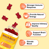2 Pack Maca Root Gummies 2000mg for Women & Men with Ginseng, Fenugreek & Magnesium for Natural Energy, Mood & Immune Support-120 Vegan Mixed Berry Flavored Gummies