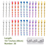 OFFO Large Bird Deterrent Scarer Rods 15.7 Inches (30 Pcs) Multicolored Reflective Bird Device Outdoor Bird Scarer to Keep Pigeon and Woodpecker Away from Garden or Yard