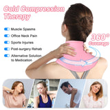 ComfiTECH Neck Ice Pack Wrap Gel Reusable Ice Packs for Neck Pain Relief, Cervical Cold Compress Ice Pack for Sports Injuries, Swelling, Office Neck Pressure and Cervical Surgery Recovery (Pink)