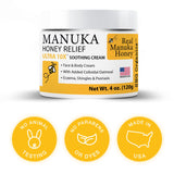 Manuka Honey Cream (2oz) Body Lotion Skincare Relief - Eczema Honey Cream for Psoriasis, Itchy, Dry Skin - Face Moisturizer For Kids, Adults, Baby Eczema Cream with Manuka Honey New Zealand