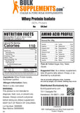 BulkSupplements.com Whey Protein Isolate Powder - Protein Supplement - Protein Powder Unflavored - 90% (1 Kilogram - 2.2 lbs - 33 Servings)