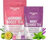 TAOISTEA 14 Day Detox Tea for Weight Loss, Body Cleanse, Metabolism Boost - Morning Boost and Night Cleanse Teas