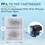 driamor 24 Pack PF-L Fish Tank Filter Cartridges, Top Fin Silenstream PF-L Large Filters Cartridge with Zeolite Aquarium Filter Cartridge for TOP FIN PF20, PF30, PF40 and PF75 Power Filters