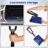 ORIENTOOLS Folding Snow Shovel with D-Grip Handle and Durable Aluminum Edge Blade, Emergency Snow Shovel for Car, Truck, Recreational Vehicle, etc.(Blade 9")