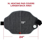 Upgraded Heating Pad for Back Pain Relief, Comfytemp XL Electric Heated Wrap for Cramps with Strap, FSA HSA Eligible, 9 Heat Levels, 11 Auto-Off, Backlight, Low Back, Waist, Lumbar, Sciatica 15"x 24"